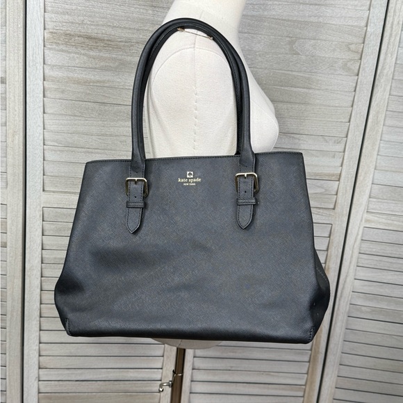 KATE SPADE Ariel Large Black Saffiano Leather Shoulder Bag - Picture 1 of 7